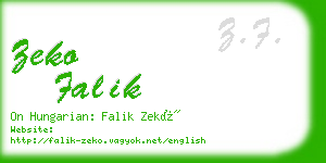 zeko falik business card